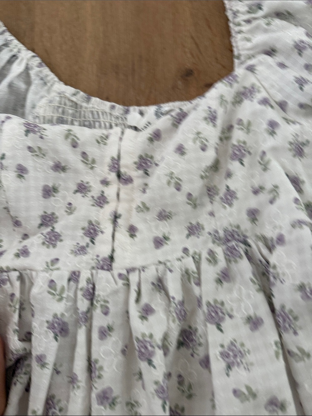 Altar'd State White Mini Dress with Lavender Floral Print - Picture 3 of 4